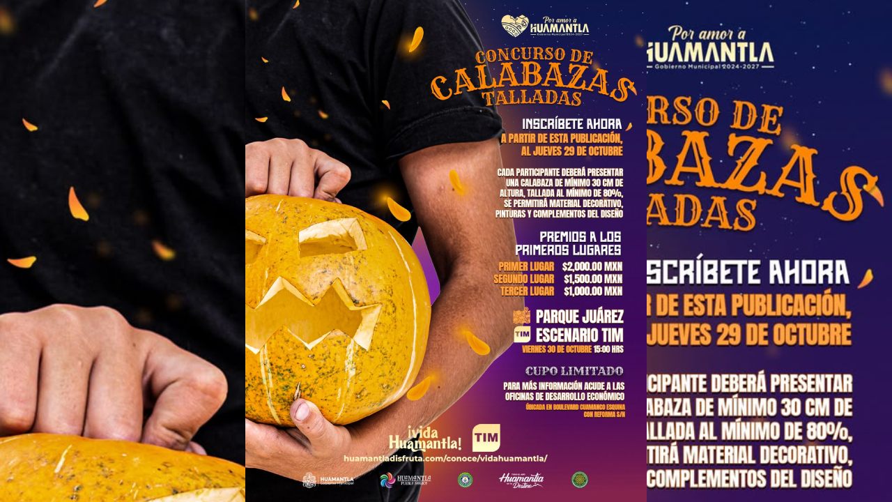 Creatividad, tradición y Premios: Huamantla Lanza su Concurso de Calabazas Talladas