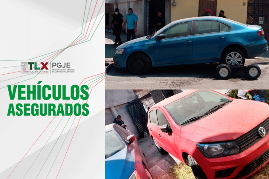 En diligencia de extracción PGJE recupera dos vehículos con reporte de robo en Puebla