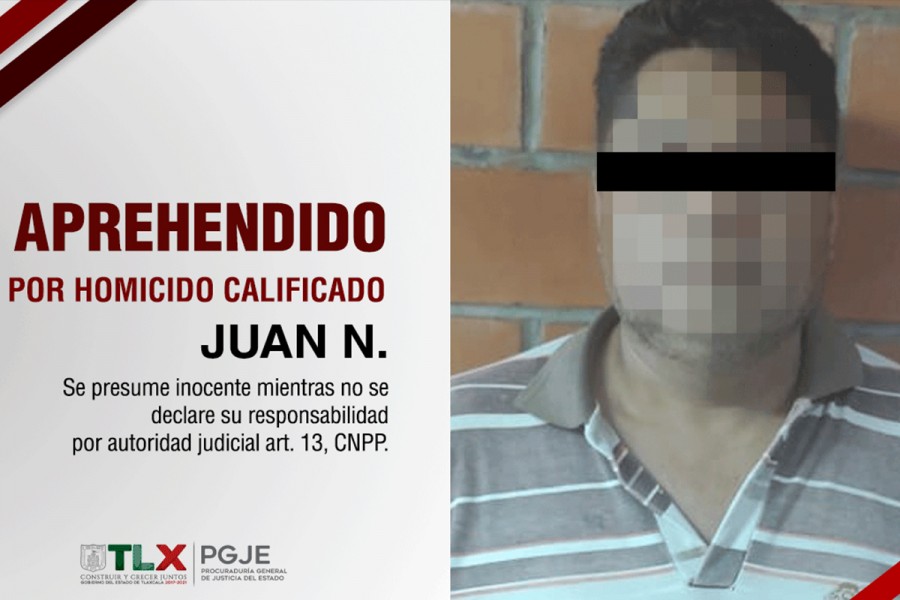Captura PGJE a imputado por homicidio calificado ocurrido en Puebla