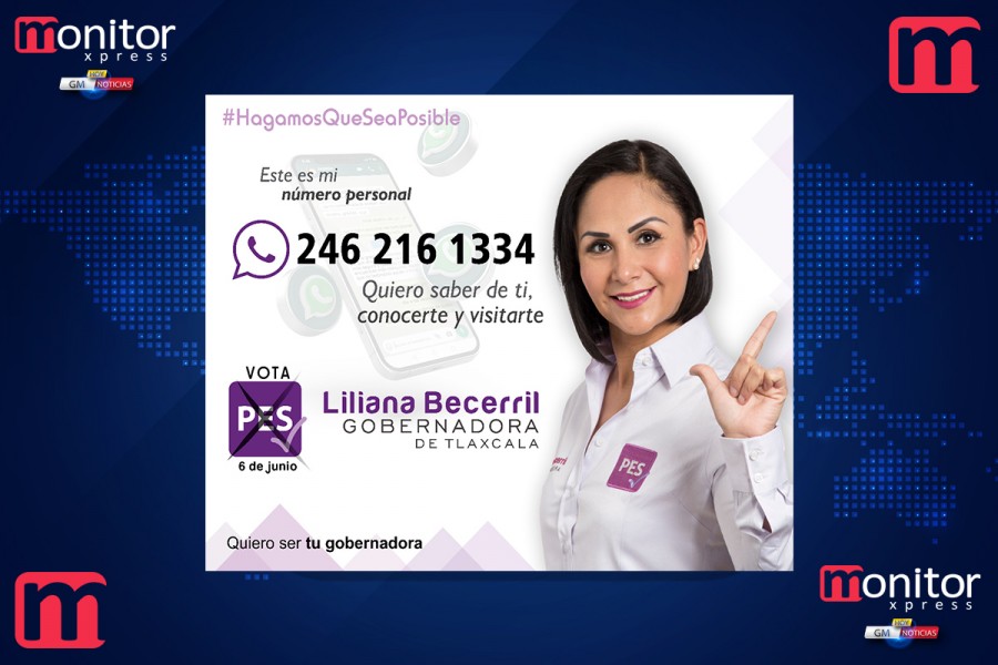 Liliana Becerril Rojas ofrece línea telefónica directa y WhatsApp a Tlaxcaltecas