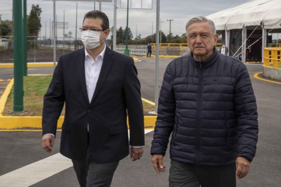 Presidente López obrador ‏ y Marco Mena inauguran primera etapa de la Universidad Benito Juárez en Xaltocan