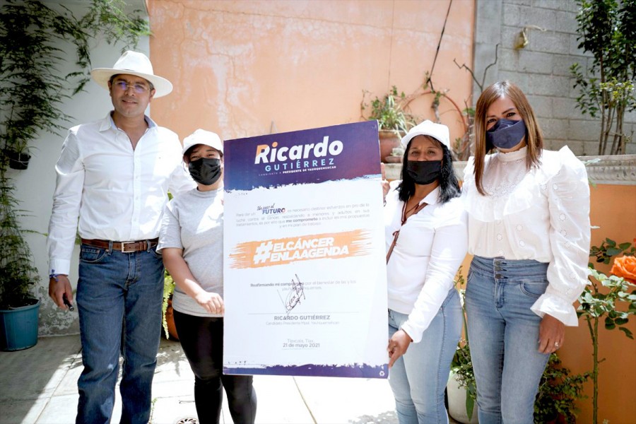#ElCáncerEnLaAgenda un compromiso más de Ricardo Gutiérrez en Yauhquemehcan