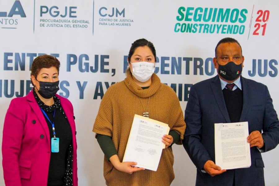 Firman convenio Ayuntamiento de Tlaxcala, PGJE y CJM